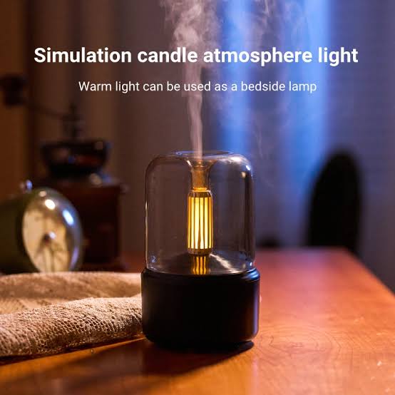 Candlelight Fire Flame Aromatherapy Essential oil Diffuser for Home Room Fragrance Ultrasonic Air Humidifier USB Aroma Diffuser